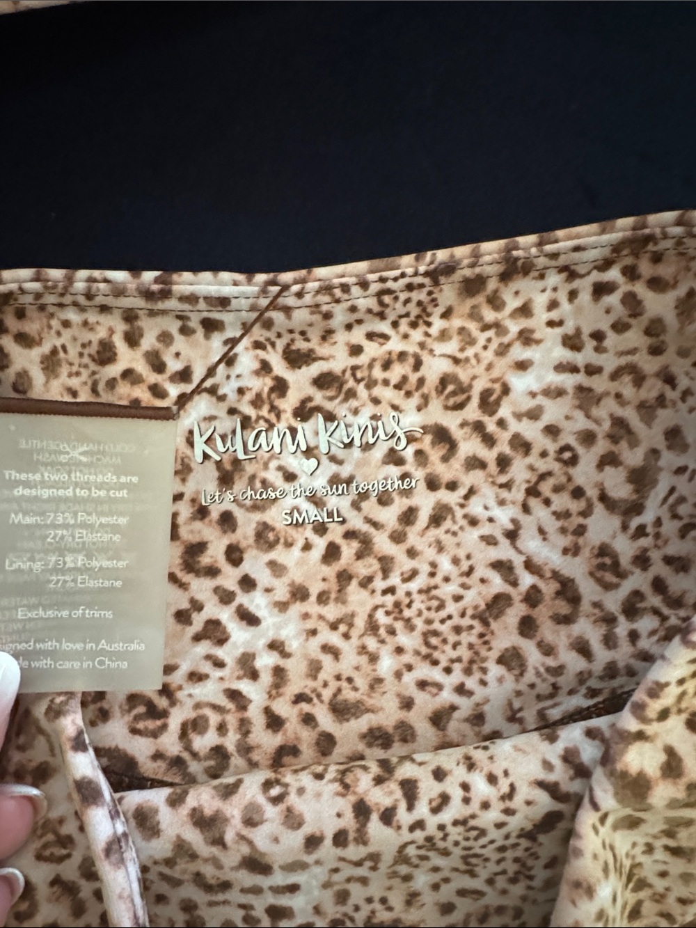 Kulani Kinis Leopard Print Active Set - Sports Bra & High-Waist Shorts - Picture 2 of 4